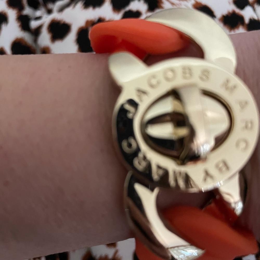 Marc Jacobs gold rubber bracelet